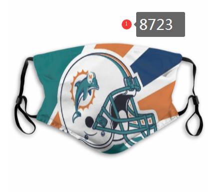 NFL 2020 Miami Dolphins #2 Dust mask with filter->nfl dust mask->Sports Accessory